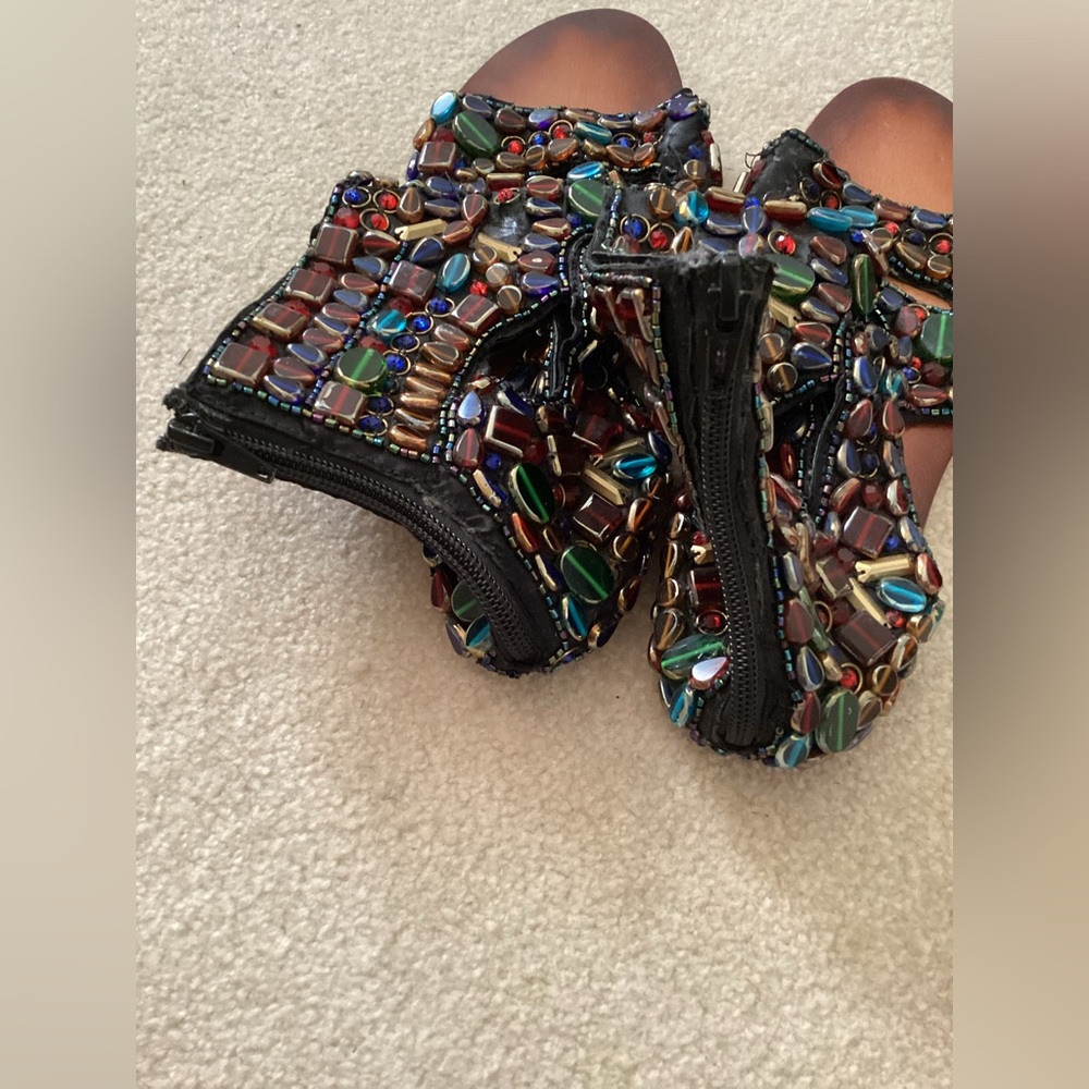 Free People Diamonte Gem Sandal Gladiator Festival Vacation - Picture 3 of 6